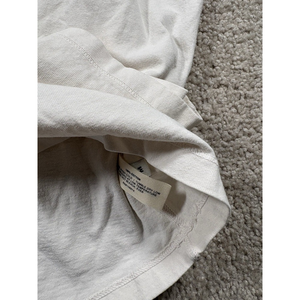 Imogene + Willie Men's Long Sleeve Henley Shirt White Off-White Size M - Picture 3 of 6